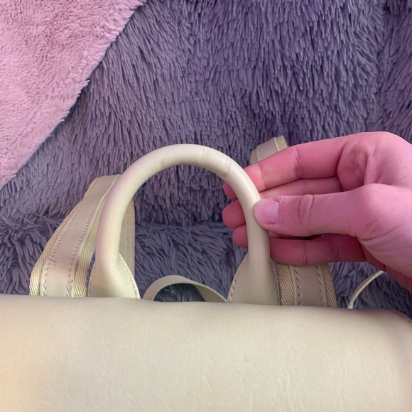 Matt & Nat VEGAN Leather Back Pack Pastel Yellow Eco Friendly Recycled Lining - Picture 6 of 8